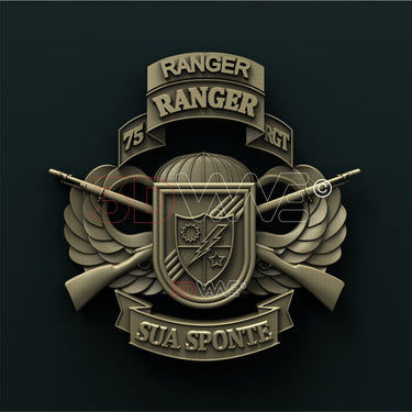 US ARMY 3rd RANGER BATTALION 3D STL 3DWave